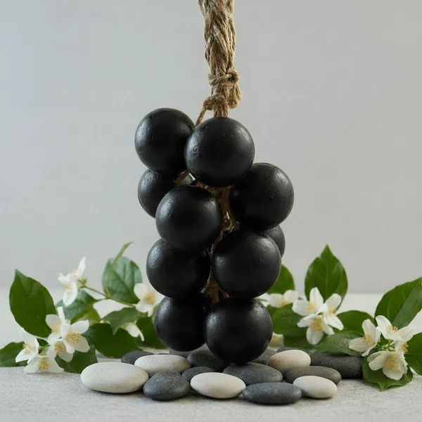 Blissfullaroma_Black_Glycerine_Grape_Shaped_Artisan_Soap