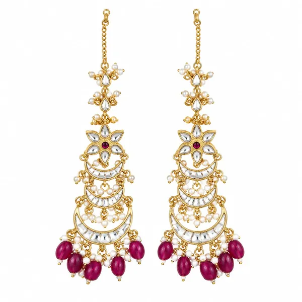 Gold-Toned_Pearl_And_Bead_Chandbali_Earrings_for_Women