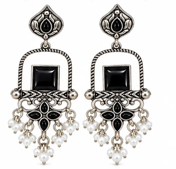 Silver-Toned_Oxidised_Statement_Dangler_Earrings_for_Women