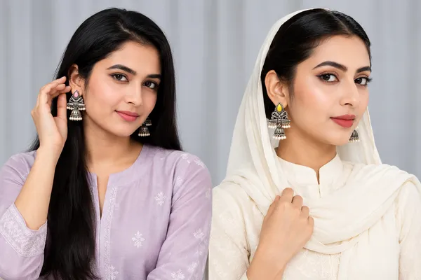 Oxidized_Silver_Pink_And_Yellow_Stone_Traditional_Jhumka_Earrings_For_Women_Pack_Of_2