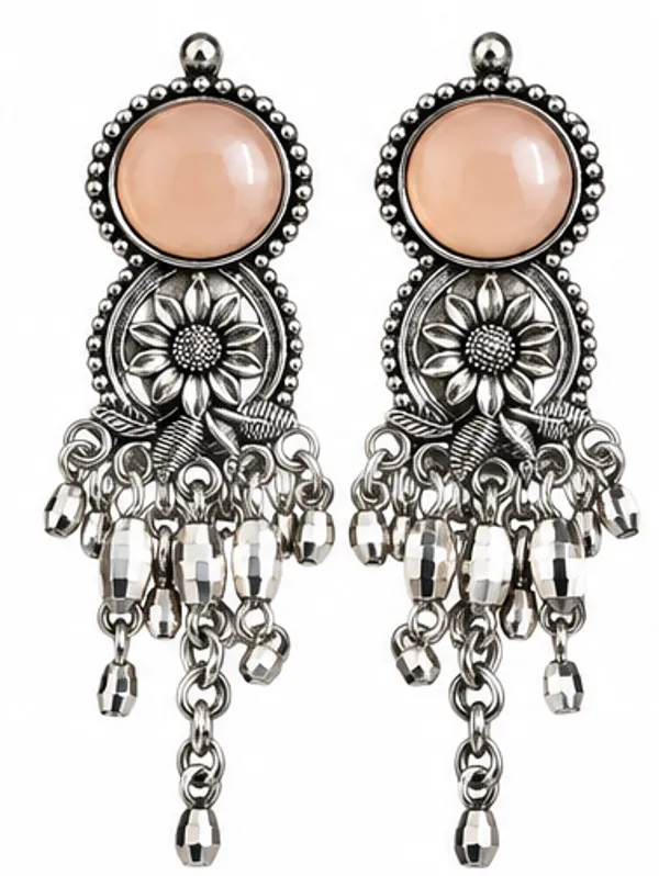 Silver_Tone_Floral_Stone_Dangle_Earrings_for_Women