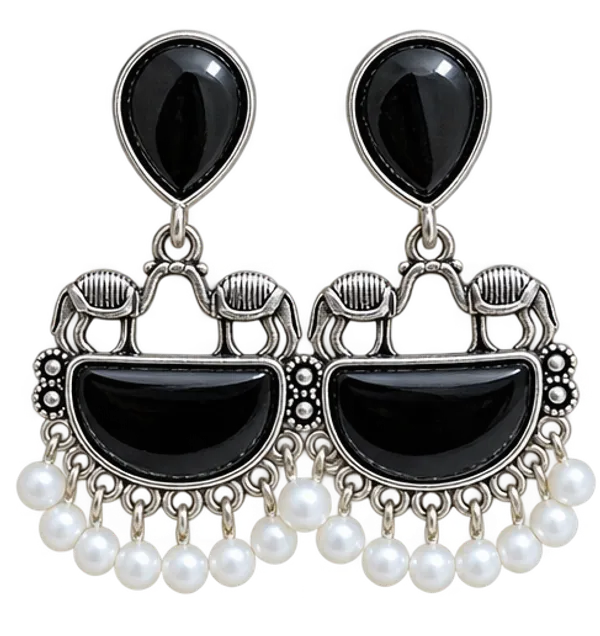 Silver-Tone_Black_Stone_Elephant_Jhumka_Earrings_for_Women
