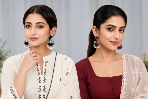 Oxidized_Silver_Black_And_Red_Stone_Elephant_Jhumka_Earrings_For_Women_Pack_Of_2