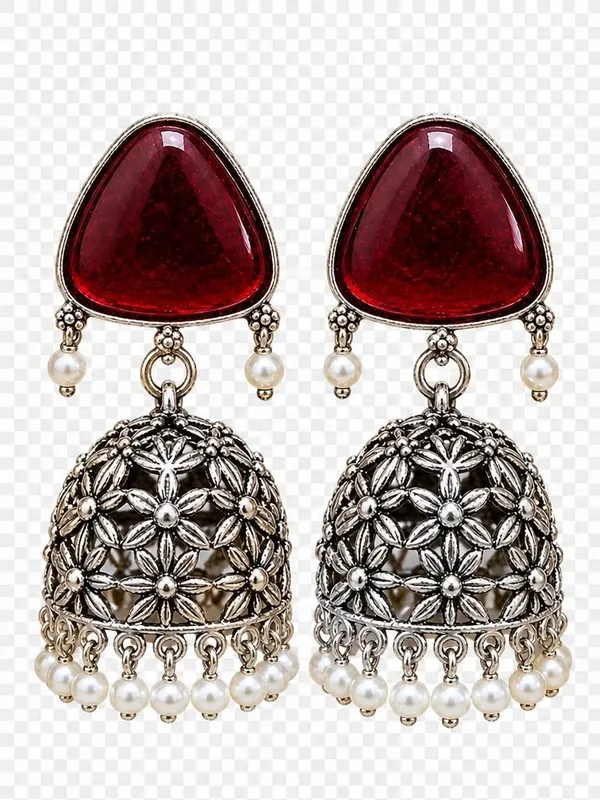 Red_Metal_Jhumka_Earrings_for_Women