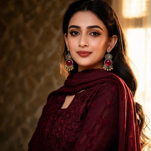 Gold_Tone_Peacock_Red_Stone_Jhumka_Earrings_For_Women