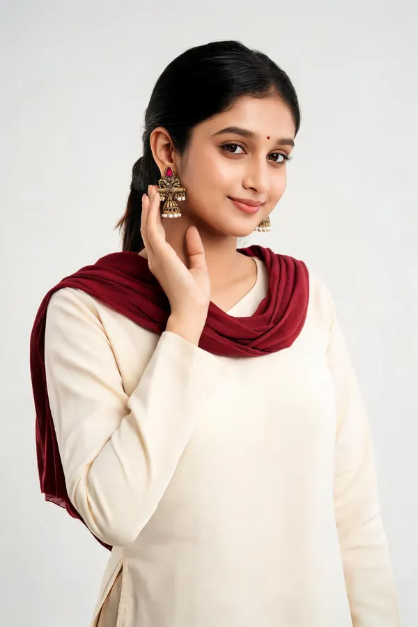 Gold_Tone_Red_Stone_Pearl_Jhumka_Earrings_For_Women