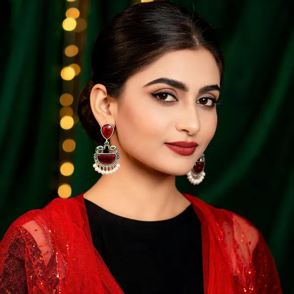 Oxidized_Silver_Red_Stone_Jhumka_Earrings_For_Women