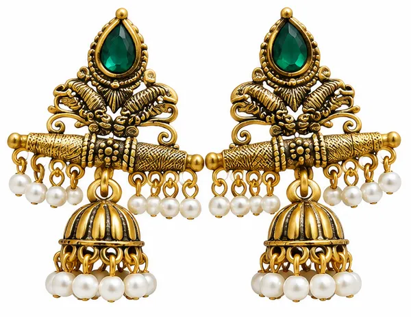 Green_Gold_Tone_Traditional_Jhumka_Earrings_for_Women