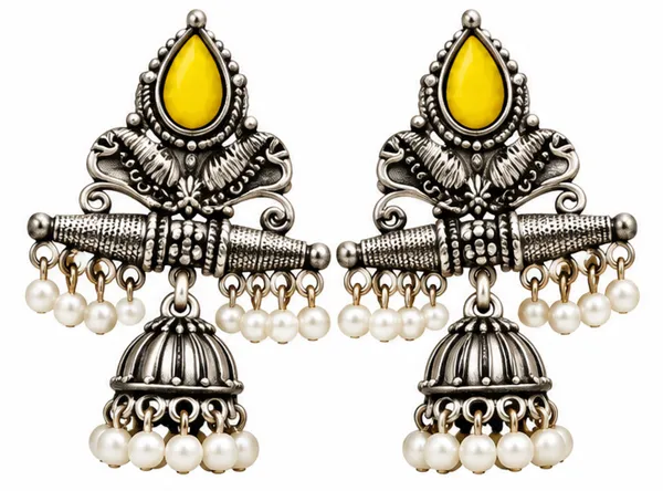 Silver_Oxidised_Jhumka_Earrings_for_Women