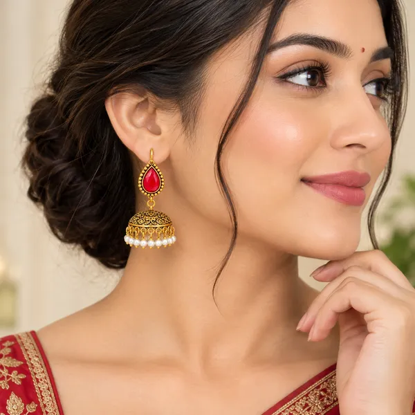 Gold_Tone_Red_And_Magenta_Stone_Pearl_Jhumka_Earrings_For_Women_Pack_Of_2