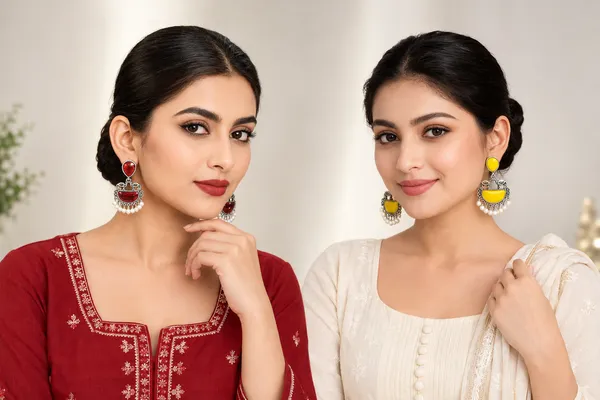 Oxidized_Silver_Red_And_Yellow_Stone_Jhumka_Earrings_For_Women_Pack_Of_2