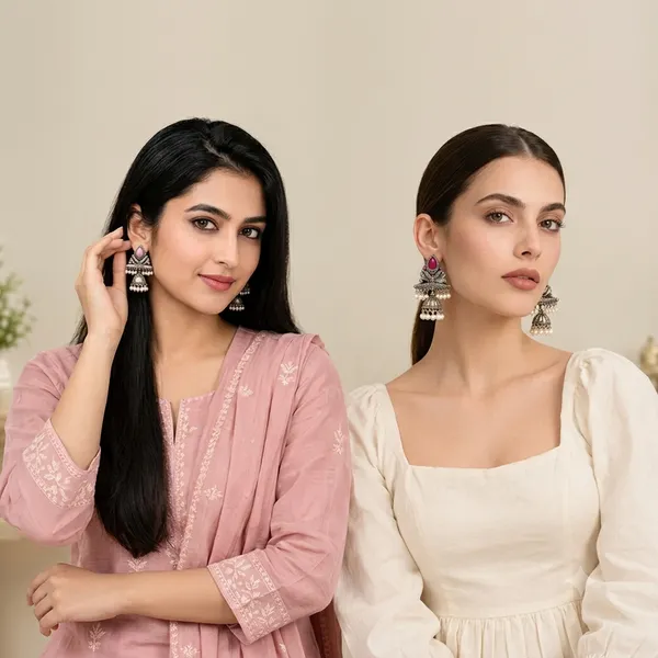 Gold_Tone_Magenta_And_Pink_Stone_Pearl_Jhumka_Earrings_For_Women_Pack_Of_2