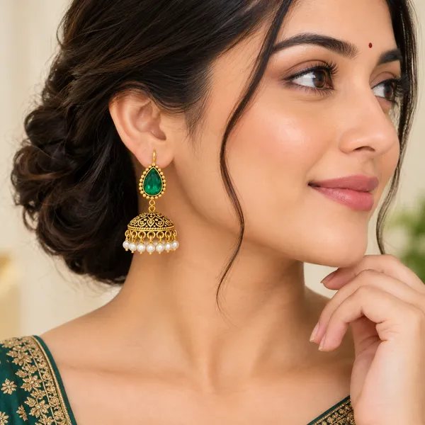 Gold_Tone_Black_Stone_Traditional_Dome_Jhumka_Earrings_For_Women_Pack_Of_2