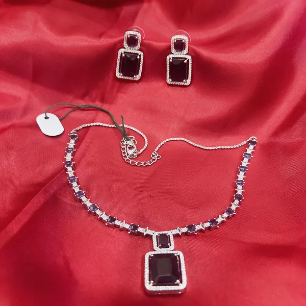 Purple_Stone_Necklace_And_Earrings_Set_for_Women