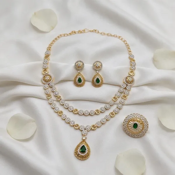 Gold_Tone_Emerald_Jewellery_Set_for_Women