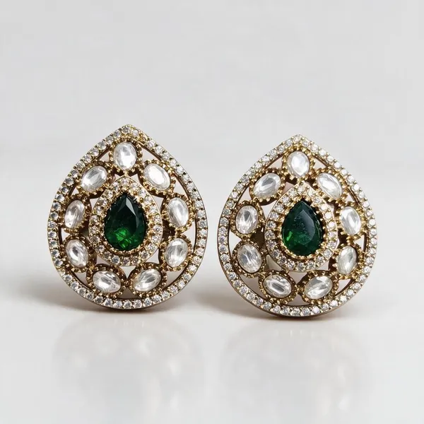 Gold_Tone_Teardrop_Earrings_for_Women