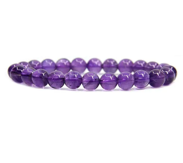 Amethyst_Bead_Stretch_Bracelet