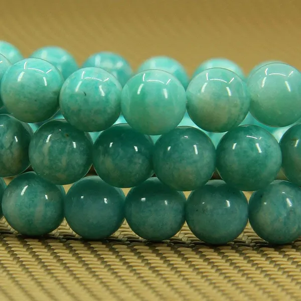 Amazonite_Round_Bead_Stretch_Bracelet