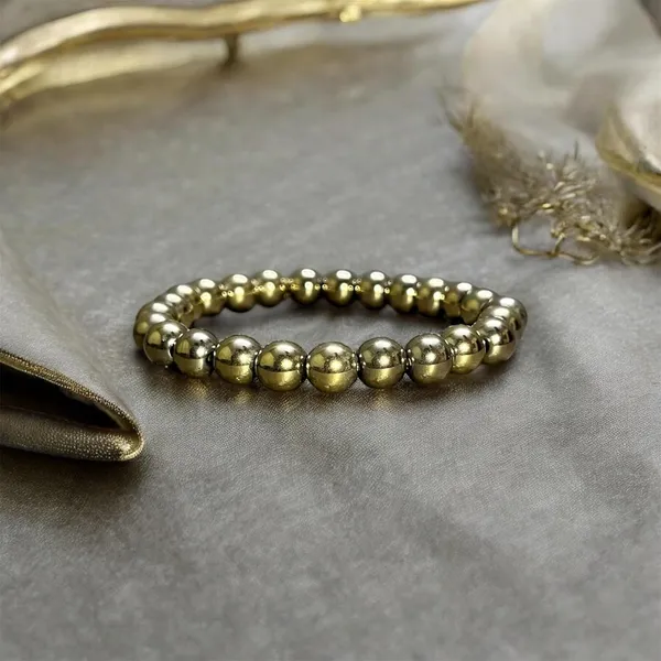 Pyrite_Gemstone_Bead_Bracelet
