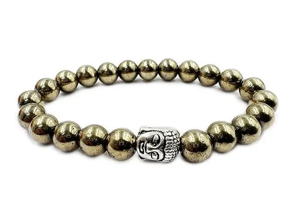 Hematite_Buddha_Bead_Bracelet