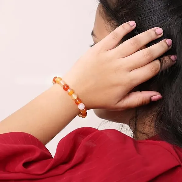 Carnelian_Gemstone_Bead_Bracelet