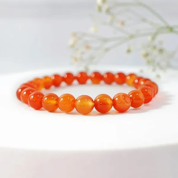 Carnelian_Gemstone_Bead_Bracelet