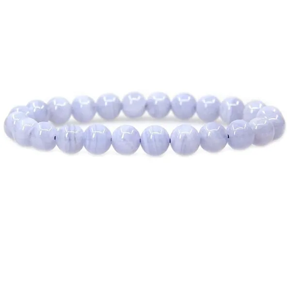 Agate_Round_Bead_Stretch_Bracelet