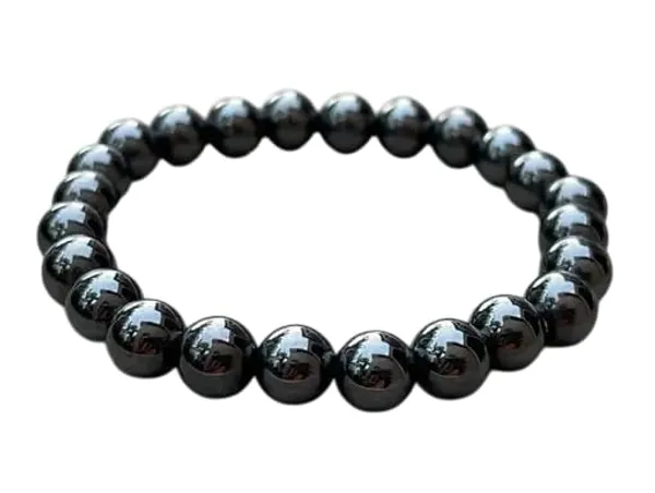 Whitby_Jet_Rondelle_Bead_Stretch_Bracelet