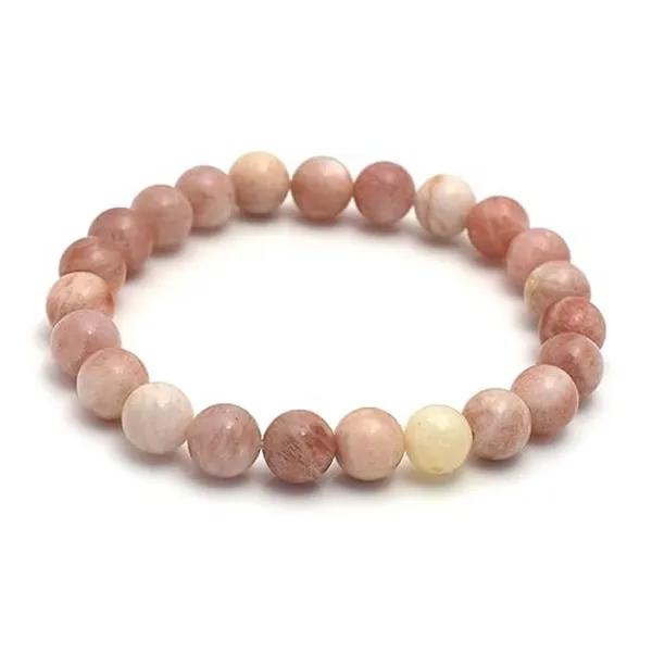 Peach_Moonstone_Bead_Bracelet