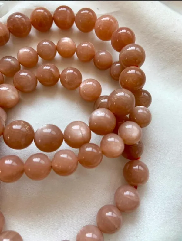 Peach_Moonstone_Bead_Bracelet