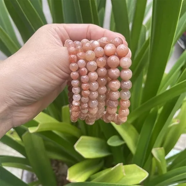 Peach_Moonstone_Bead_Bracelet