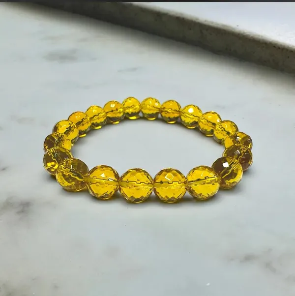 Citrine_Quartz_Bead_Bracelet