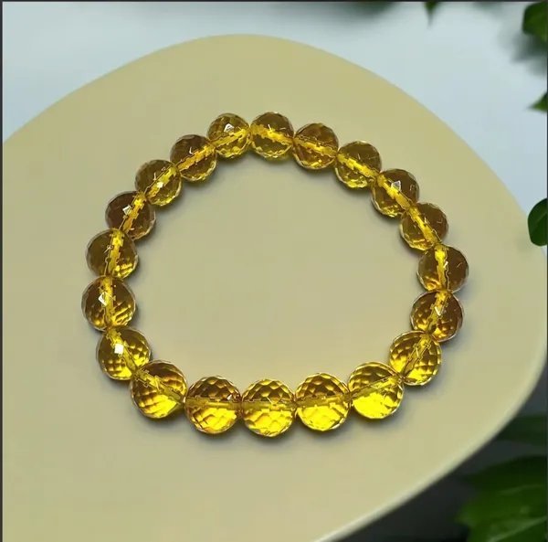 Citrine_Quartz_Bead_Bracelet