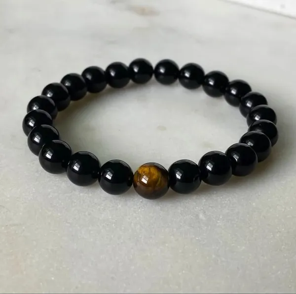 Tiger_Eye_And_Black_Obsidian_Gemstone_Bracelet