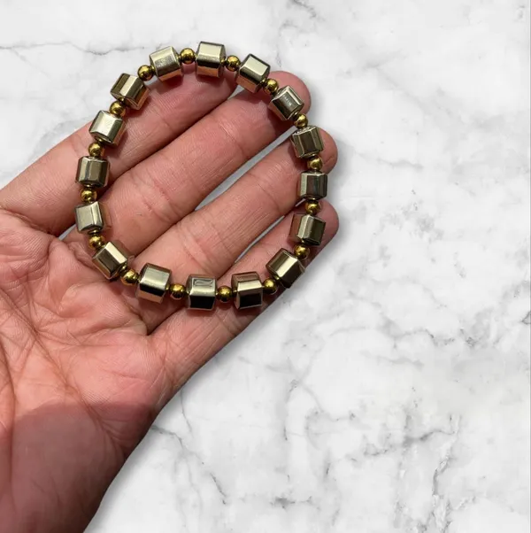 Natural_Pyrite_Bead_Stretch_Bracelet