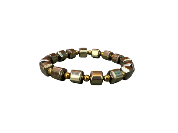 Natural_Pyrite_Bead_Stretch_Bracelet