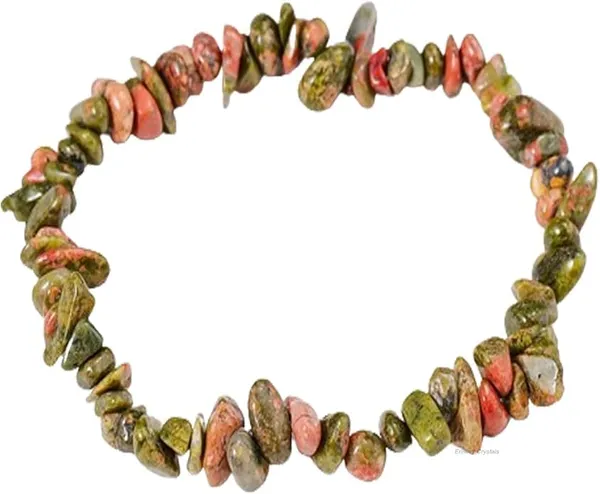 Unakite_Chip_Bead_Stretch_Bracelet