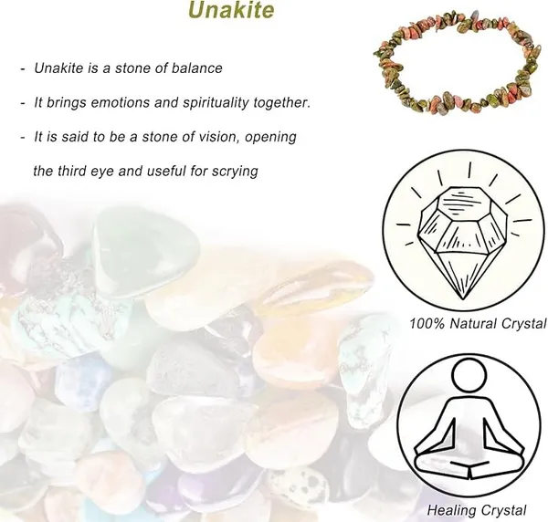 Unakite_Chip_Bead_Stretch_Bracelet