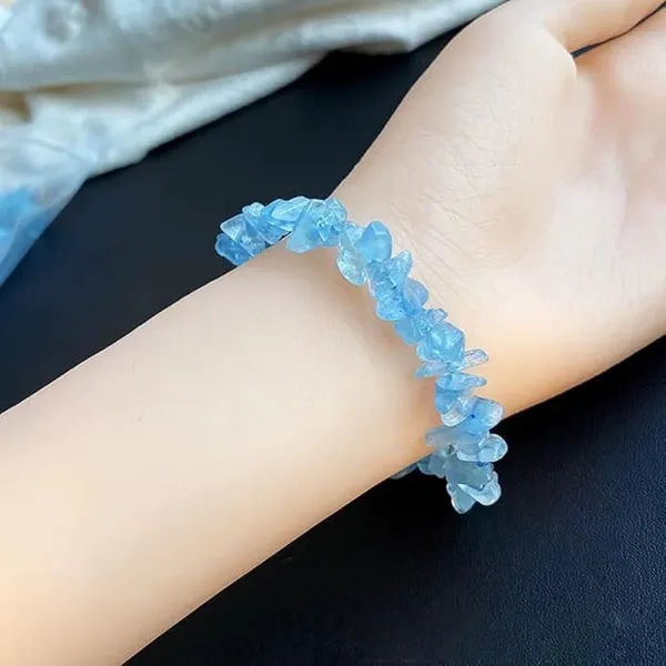 Aquamarine_Chip_Bead_Stretch_Bracelet