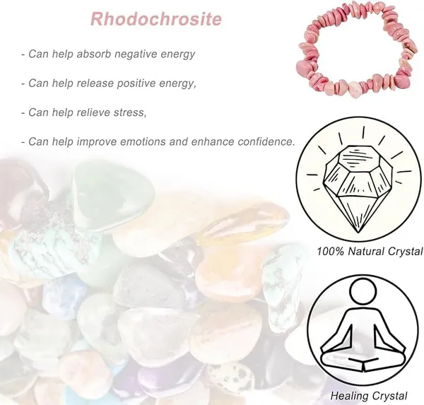 Rhodochrosite_Chip_Bead_Stretch_Bracelet