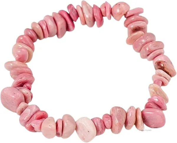 Rhodochrosite_Chip_Bead_Stretch_Bracelet