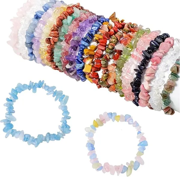 Citrine_Chip_Bead_Stretch_Bracelet