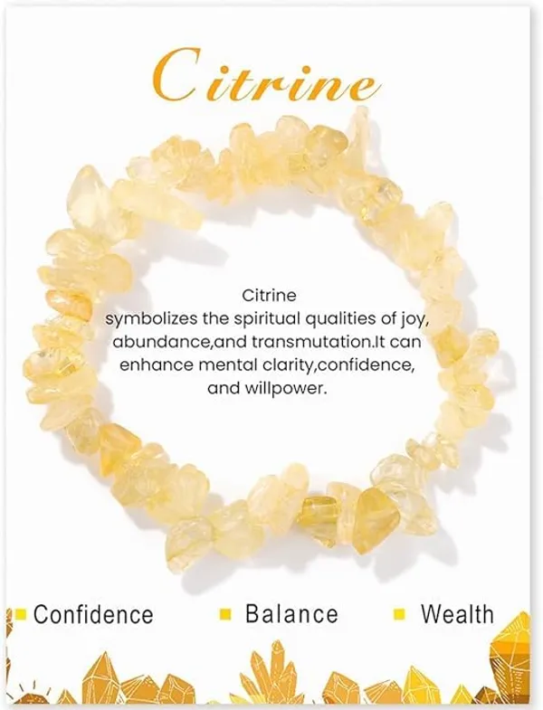Citrine_Chip_Bead_Stretch_Bracelet