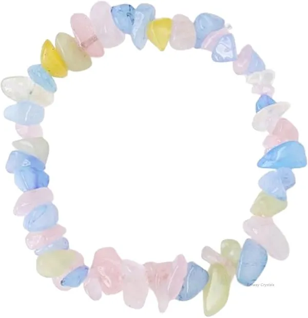 Morganite_Chip_Bead_Stretch_Bracelet