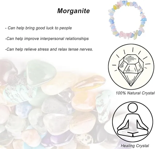 Morganite_Chip_Bead_Stretch_Bracelet