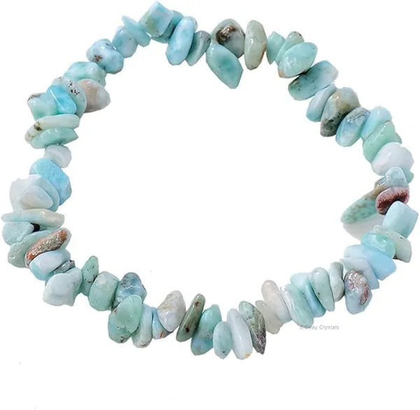Larimar_Chip_Bead_Stretch_Bracelet