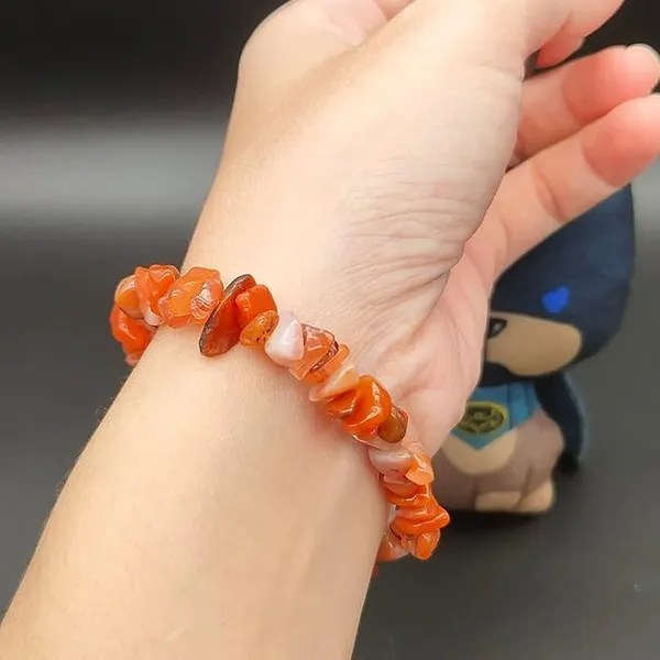 Carnelian_Chip_Bead_Stretch_Bracelet