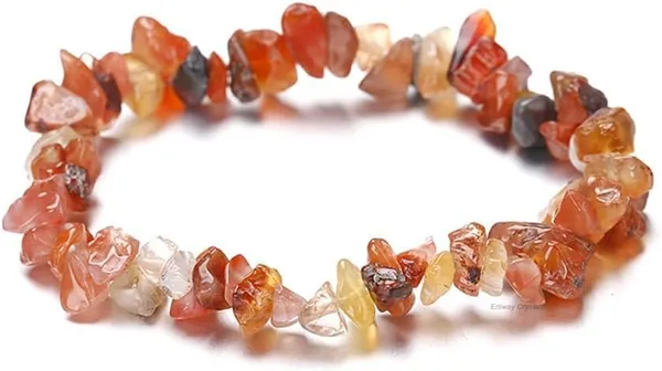 Carnelian_Chip_Bead_Stretch_Bracelet