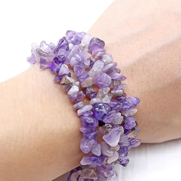Amethyst_Chip_Bead_Stretch_Bracelet