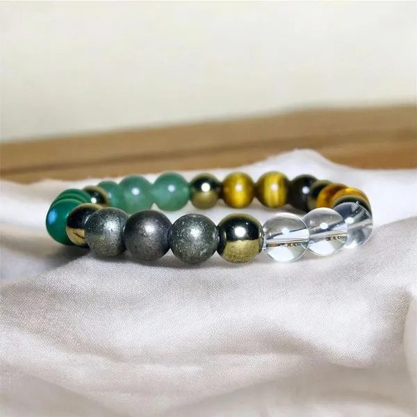 Pyrite_Stone_Beaded_Bracelet